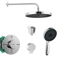 SANITINO - Doucheset met thermostaat en met inbouwdeel hansgrohe, accessoires kielle, chroom SANI21HKK002
