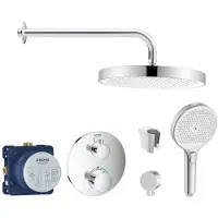 SANITINO - Doucheset met thermostaat en inbouwhuis Grohe, kielle accessoires, chroom SANI21GKK005
