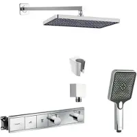 SANITINO - Doucheset met kraan en inbouwbehuizing Hansgrohe, accessoires kielle, chroom SANI21HKK017