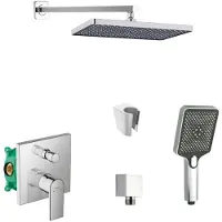 SANITINO - Doucheset met kraan en inbouwbehuizing Hansgrohe, accessoires kielle, chroom SANI21HKK011