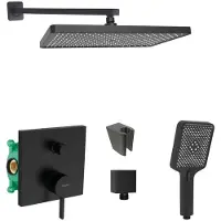 SANITINO - Doucheset met kraan en inbouwdeel Hansgrohe, Kielle accessoires, matzwart SANI21HKK406