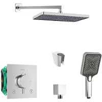 SANITINO - Doucheset met thermostaat en inbouwhuis Hansgrohe, kielle accessoires, chroom SANI21HKK012