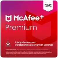McAfee plus Premium Individual | 1 Jaar | Onbeperkt aantal apparaten | Windows - Mac - iOS - Android - ChromeOS
