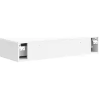 vidaXL Wandgemonteerde Zijtafel Hoogglans Wit 87,5 x 34,5 x 17 cm