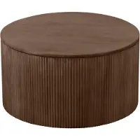 Lewis & Loft Salontafel Lonne - FSC mangohout - Met opbergruimte - ⌀70 cm - Bruin