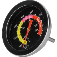 Krumble Barbecuethermometer - ø5 cm - Tot 400 graden - RVS