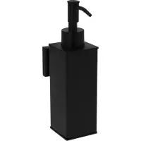 QUVIO Zeepdispenser met wandmontage - RVS - Zwart
