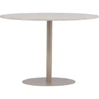 QUVIO Eettafel Norwood - Ronde tafel marmerlook - Moderne stijl - 110 cm diameter