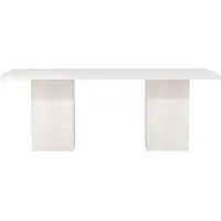 QUVIO Eettafel Celo - Scandinavisch design - Wit - 200x90 cm - MDF