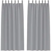 vidaXL Blackout Gordijnen met Ringen 2 st Lichtgrijs 260 x 140 cm