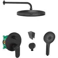 SANITINO - Doucheset met kraan en inbouwdeel Hansgrohe, Kielle accessoires, matzwart SANI21HKK407
