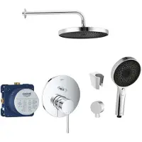 SANITINO - Doucheset met kraan en inbouwhuis Grohe, accessoires kielle, chroom SANI21GKK012