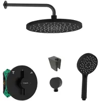 SANITINO - Doucheset met kraan en inbouwdeel Hansgrohe, Kielle accessoires, matzwart SANI21HKK404
