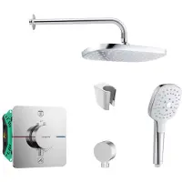 SANITINO - Doucheset met thermostaat en inbouwhuis Hansgrohe, kielle accessoires, chroom SANI21HKK024