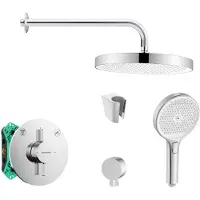 SANITINO - Doucheset met kraan en inbouwbehuizing Hansgrohe, accessoires kielle, chroom SANI21HKK004