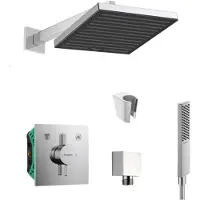 SANITINO - Doucheset met inbouwkraan en inbouwdeel hansgrohe, accessoires kielle, chroom SANI21HHK001
