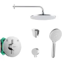 SANITINO - Doucheset met kraan en inbouwbehuizing Hansgrohe, accessoires kielle, chroom SANI21HKK005