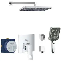 SANITINO - Doucheset met kraan en inbouwhuis Grohe, accessoires kielle, chroom SANI21GKK018