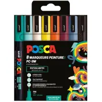 Posca PC-3M acrylmarkerset Retro kleuren (0,9 - 1,3 mm rond) 8 stuks