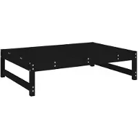 vidaXL Tuinvoetenbank 120x80 cm massief grenenhout zwart