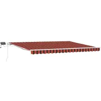 vidaXL Uitschuifbare luifel Oranje en bruin 450 × 300 cm