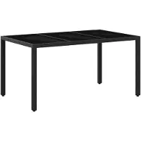 vidaXL Buiten Eettafel Set 5 st Zwart en Crème Wit poly rattan