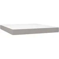 vidaXL Pocketveringmatras medium 160x200x20 cm stof lichtgrijs