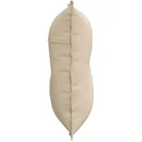 vidaXL Rugkussen Crèmekleurig 80 x 50 cm Microvezel Stof
