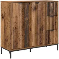 vidaXL Dressoir Oudhout 89,5 x 33 x 82 cm Bewerkt hout