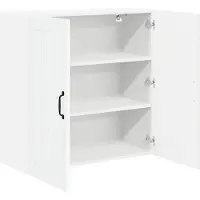 vidaXL Wandkast LUCCA Wit 80 x 31 x 80 cm Bewerkt hout