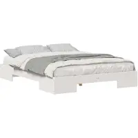vidaXL Bedframe Wit 150 x 200 cm