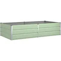 vidaXL Plantenbak Pastelgroen 195 x 100 x 45 cm Gegalvaniseerd staal