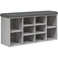 vidaXL Schoenenbank 102x32x50 cm bewerkt hout grijs sonoma eikenkleur