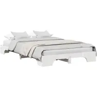 vidaXL Bedframe Wit 120 x 190 cm Massief grenenhout