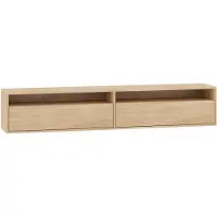 Selsey Heggers – TV-meubel met 2 deuren en vakken - Mavelie eiken - 180cm