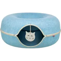Trixie speeldonut vilt blauw - 60x60 cm - Speelgoed kat