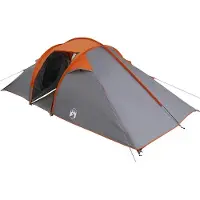 vidaXL Tunnel tent met dak Grijs en Oranje 510 x 240 x 156 cm taft