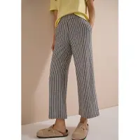 Cecil Dames 7/8 Wide Leg broek in seersucker stof - Bruin - S