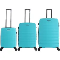 Saxoline - Flow | Hard koffer set / Trolley set / Reiskoffer set - S/M/L - Turkoois - Turkoois / Set