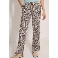 Cecil Dames Straight Leg broek met zebraprint - Bruin - L