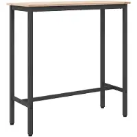 vidaXL Tafel Naturel 100 x 40 x 101 cm Engineered hout en staal