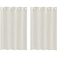 vidaXL Voile Gordijn 2 st Crème 140 x 140 cm Polyester