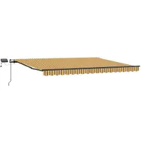 vidaXL Uitschuifbare luifel Meerkleurig 400 × 350 cm Stof en Aluminium