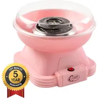 Bestron Suikerspinmachines - ACCM400P - Cotton Candy - Incl. 10 stokjes & maatlepel - Roze - 5 jaar garantie