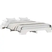 vidaXL Bedframe Wit 150 x 200 cm Massief grenenhout