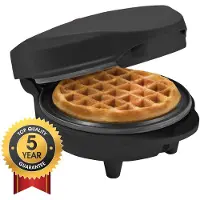 Bestron Wafelijzer - AMW500Z - 550W - Mini wafel - Anti aanbaklaag - Zwart - 5 jaar garantie