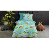Good Morning Dekbedovertrek Turtles Blue Katoen-140 x 200 / 220 cm | 1-Persoons