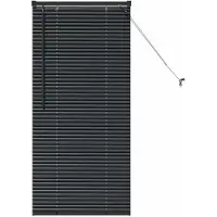 vidaXL Venetiaanse jaloezie Zwart 60 x 2,5 x 130 cm 25 mm Aluminium