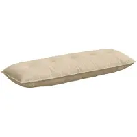 vidaXL Rugkussen Crèmekleurig 140 x 50 cm Microvezel Stof