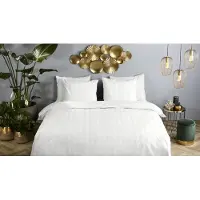 Descanso Dekbedovertrek Katoen Satijn Hotel Sevilla - white 140x200/220cm